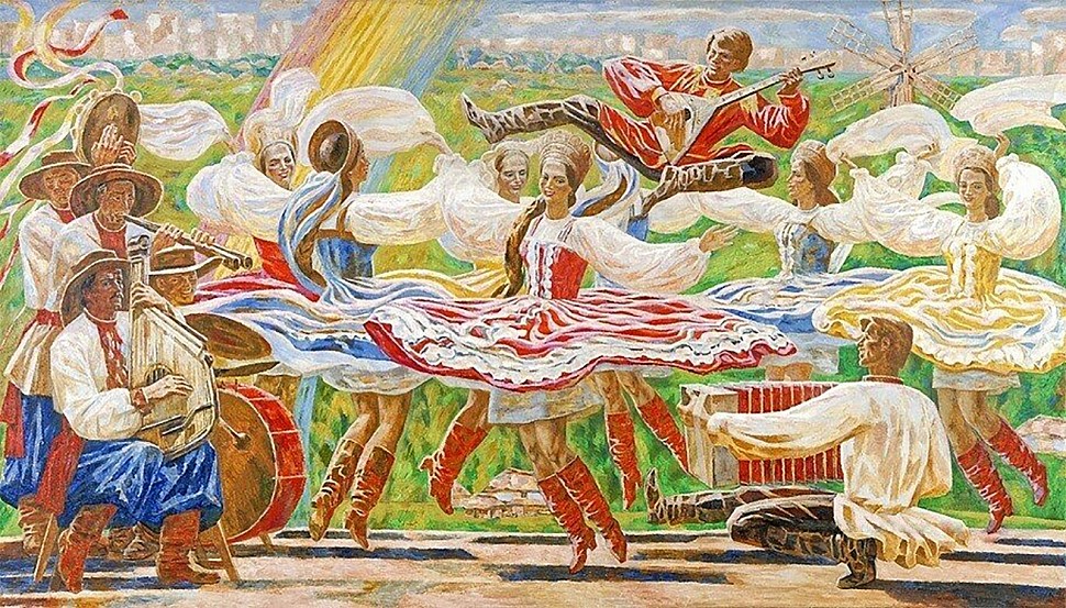 Artist Turanskiy A.A., painting "Dance", canvas, oil, 1985