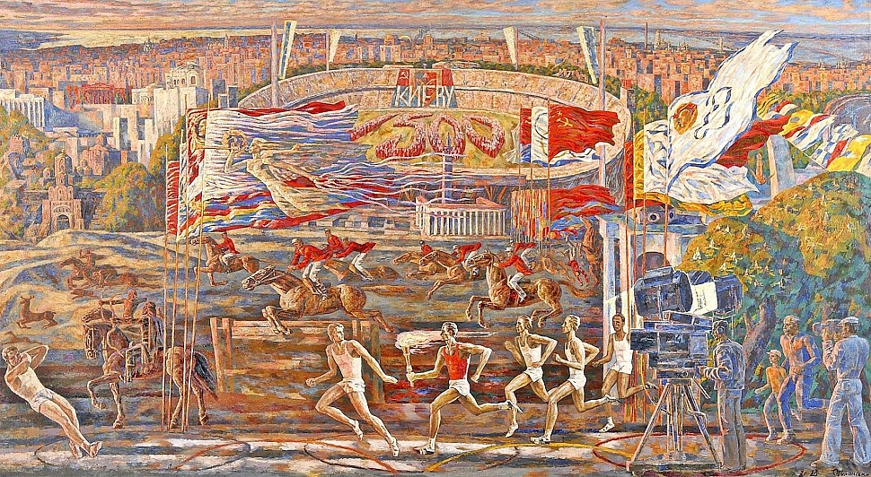 Turanskiy A.A., painting - Long Live Kiev!, canvas, oil, 1985