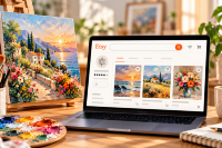 Реєстрація магазину Etsy та розміщення картини на продаж