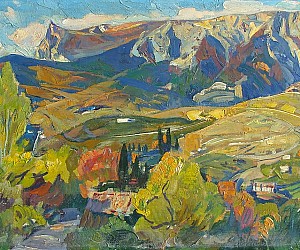 Художник Кокин М.А. Картина - Осень в Крыму. 1974 г., 43х58, холст, масло