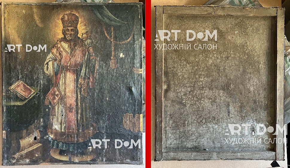 restoration of paintings, icons, restoration, tearing of canvas