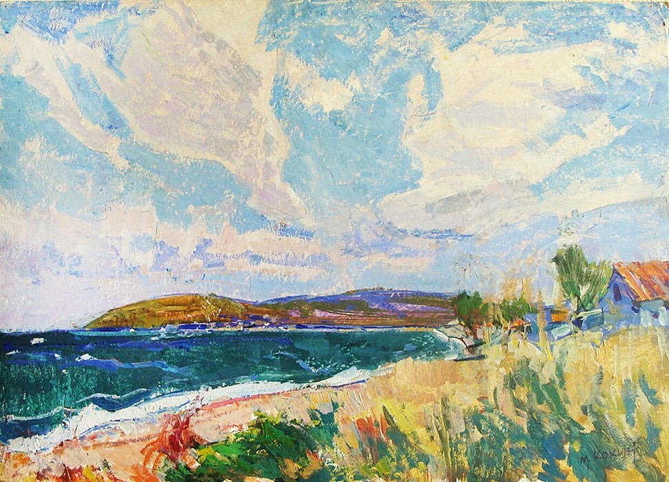 Художник Кокин Михаил, картина - Казантип, 1980 годы, картон, масло, 50х70