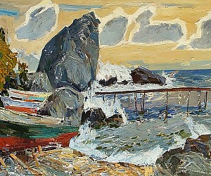 Художник Кокин М.А., картина - Гурзуф, холст, масло. 80x120