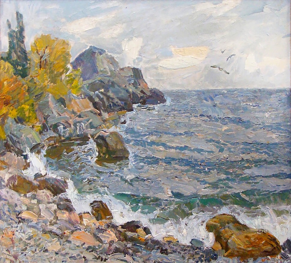 Художник Кокин М.А., картина - Берег. холст, масло; 60x60
