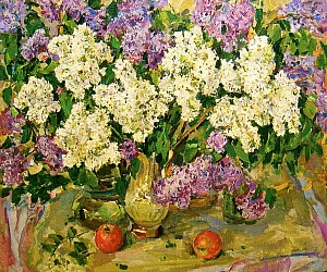 Кокин Михаил, картина «Білий бузок» 2003, холст, масло