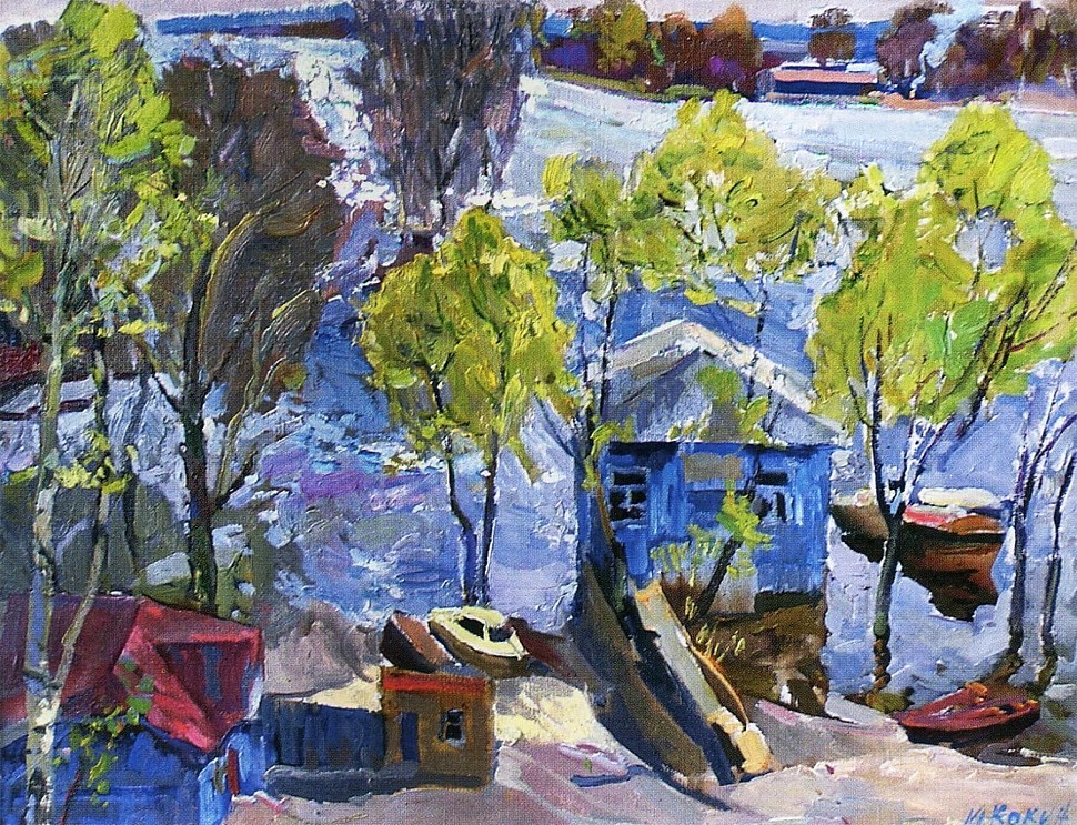 Кокин Михаил, &laquo;Весна на Десні&raquo; 1985, холст, масло