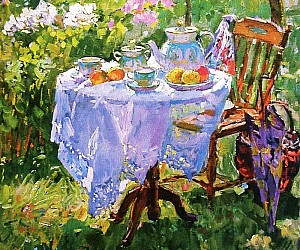 Кокин Михаил, «К чаю» 2005, холст, масло