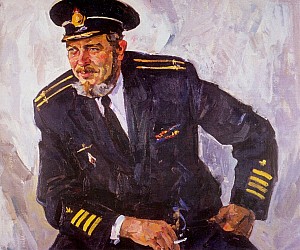 Художник Кокин Михаил Алексеевич, картина - «Мой друг - подводник» 1971, холст, масло