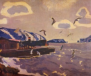 Художник Кокин Михаил Алексеевич, картина - «Чайки» 1970, холст, масло