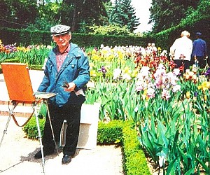 Михаил Кокин на этюдах во Франции (1997 г.)