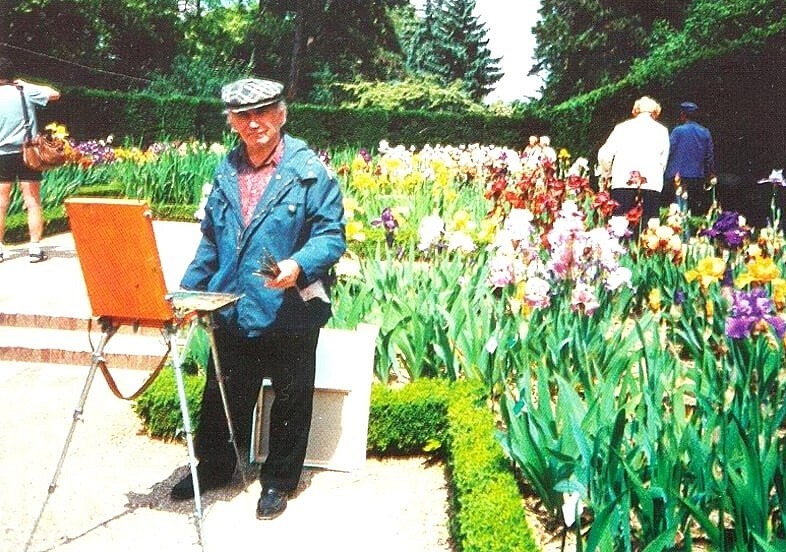 Михаил Кокин на этюдах во Франции (1997 г.)