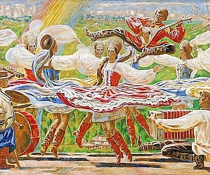 Туранский Александр Алексеевич, "Танец", холст, масло, 1985