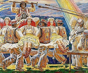 Туранский Александр Алексеевич (1936) «Аркан, гуцульский танец», холст, масло, 1985