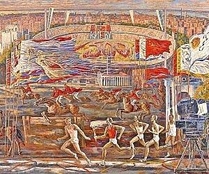 Туранский А.А. (Украина, 1936) «Да здравствует Киев!», холст, масло, 1985