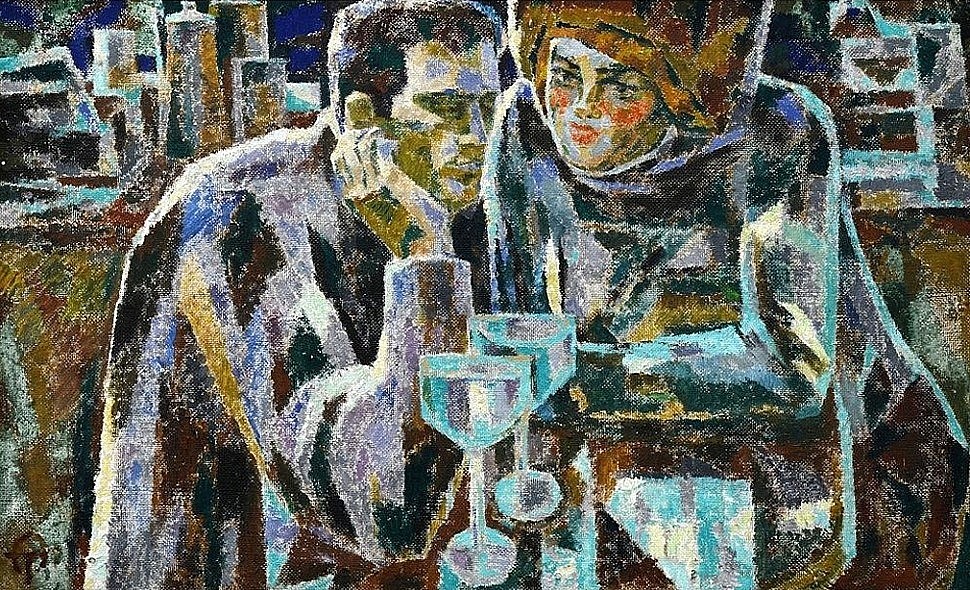 Туранский Александр Алексеевич (1936), «Двое», холст, масло, 1965