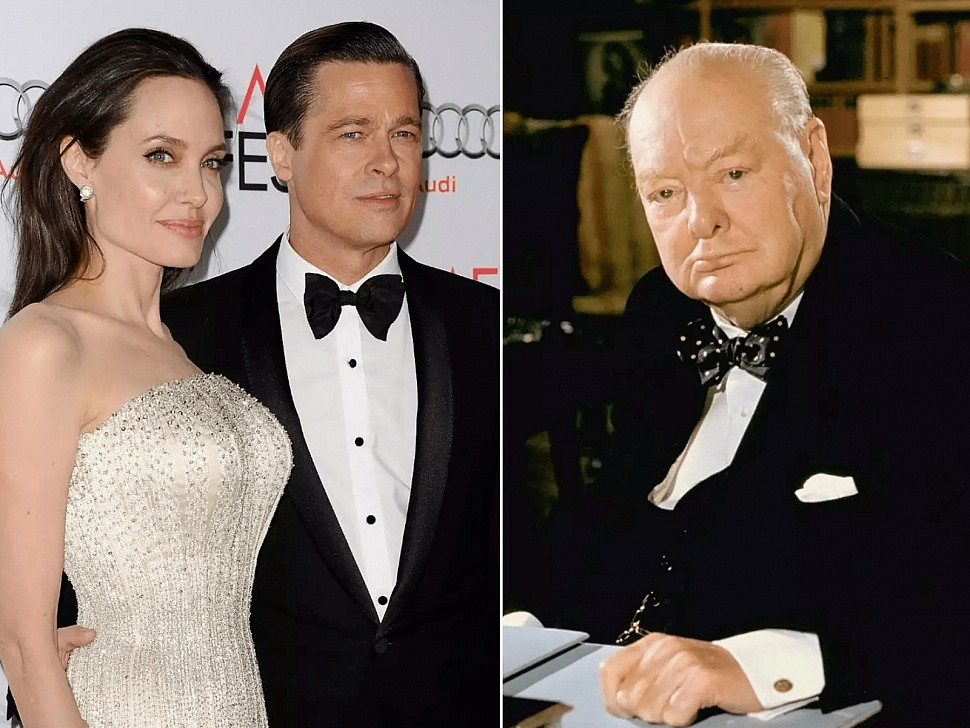 Brad Pitt, Angelina Jolie, Winston Churchill