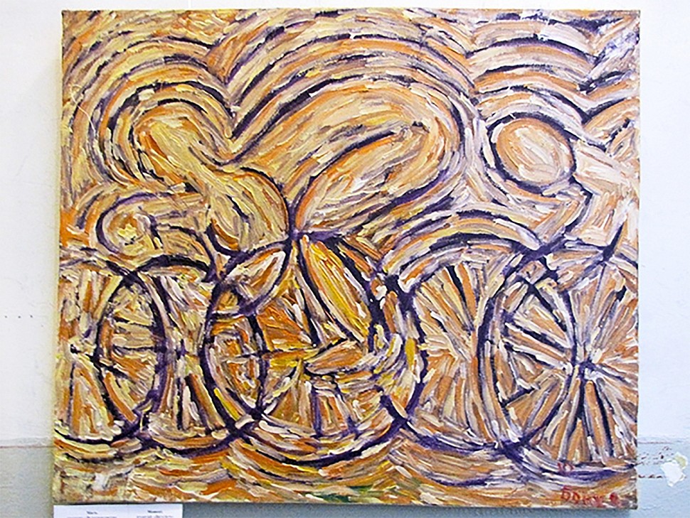 картина велосипедисты соревнование бойко петр художник