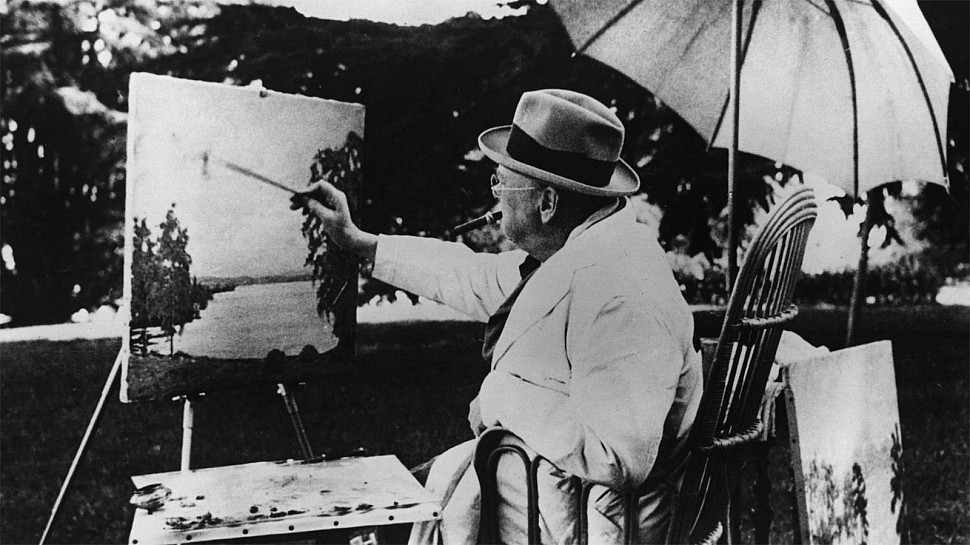 W. Churchill plein air painting picture