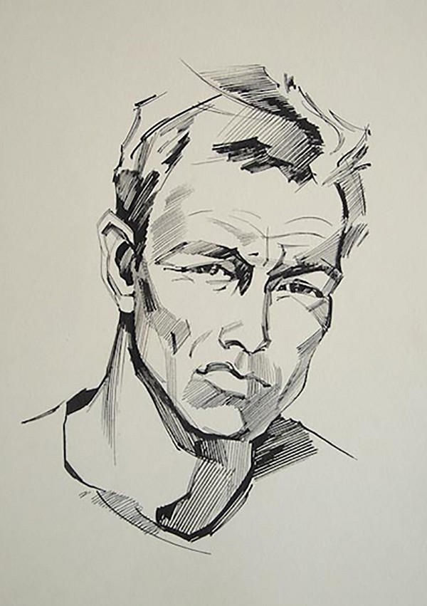 мужской портрет, художник Капкаев Игорь