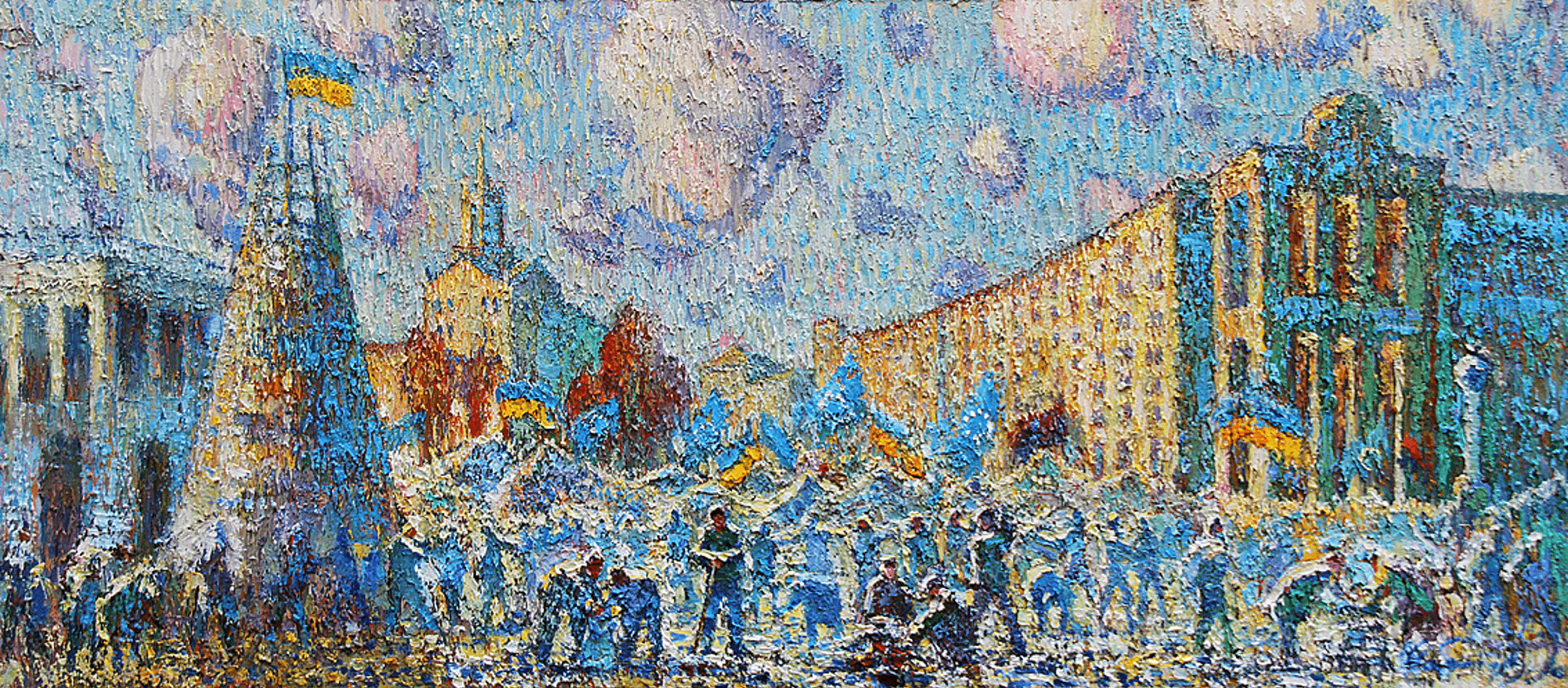 artist Chebotaru Andrey, painting Live Chain of the Maidan