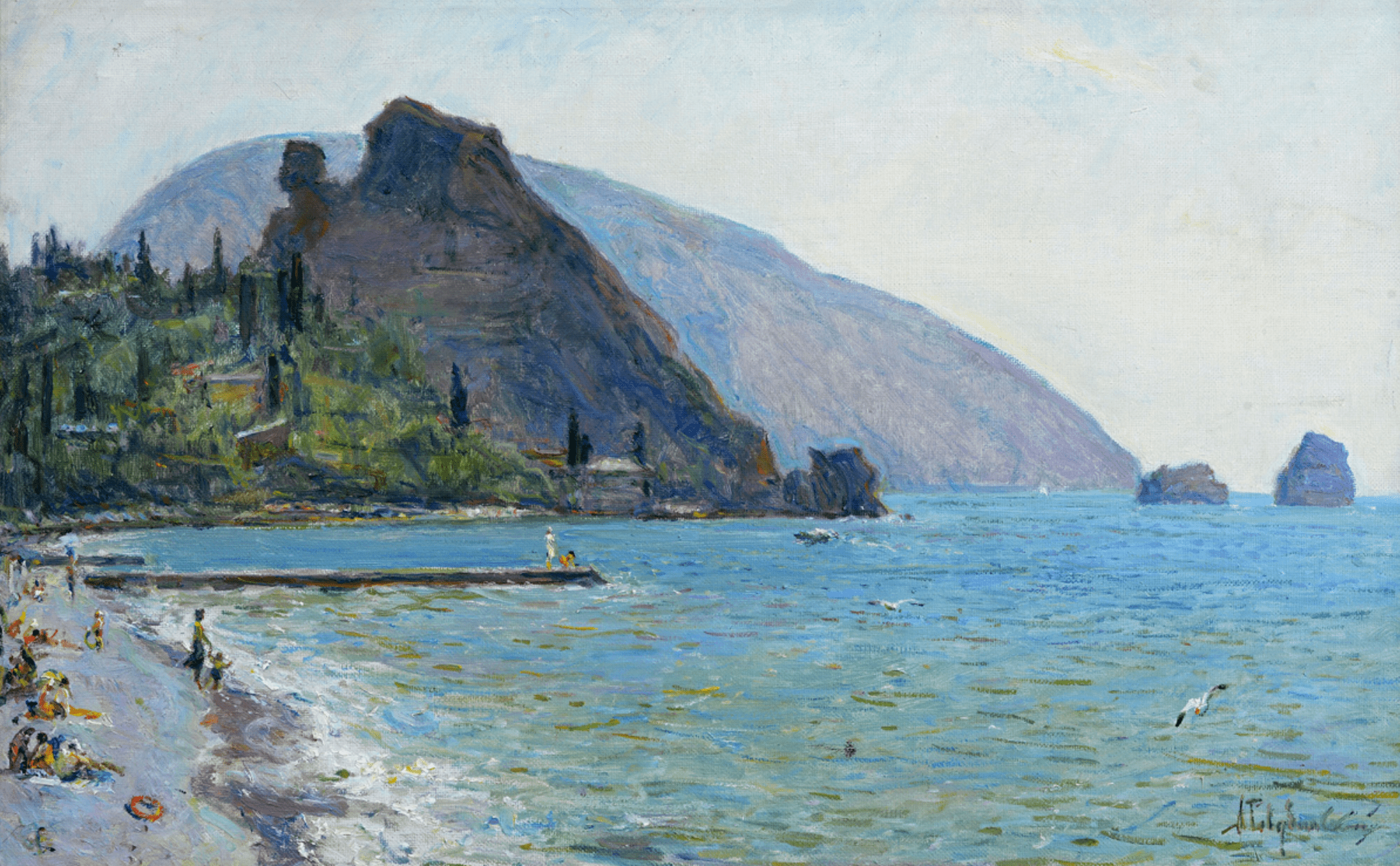 painting Crimea. Gurzuf, artist Gavdzinsky Albin 