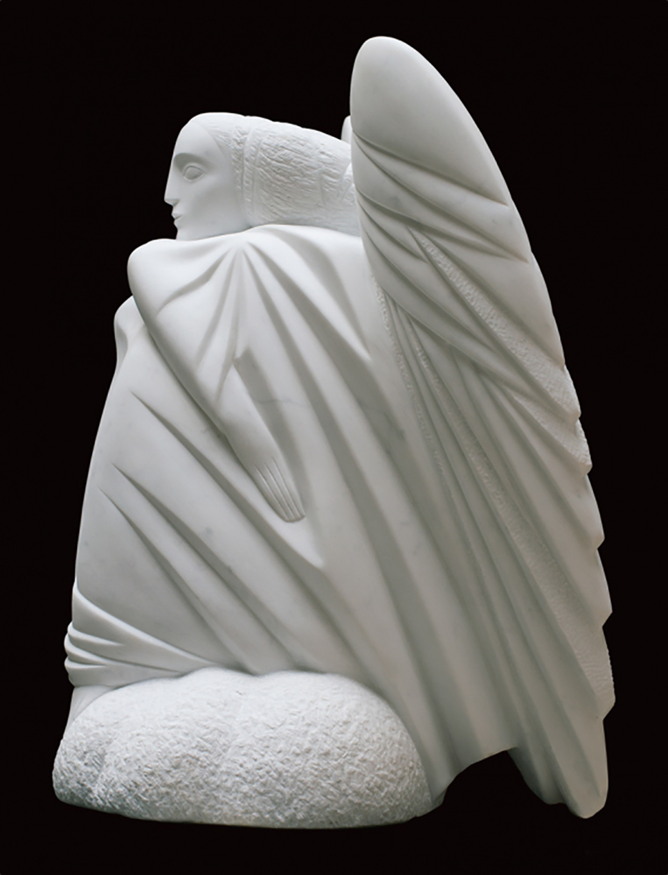 Задуманный ангел, итальянский мрамор, скульптура, Владимиров Алексей