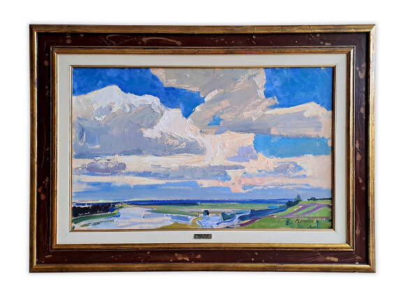 Painting Spill and sky, artist Mikhail Kokin