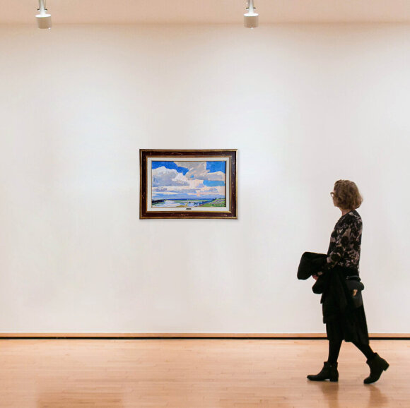 Painting Spill and sky, artist Mikhail Kokin Painting Spill and sky, artist Mikhail Kokin