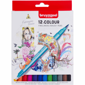 Набор линеров-кистей BRUSHPEN двухсторонние 12цв. Bruynzeel