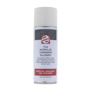 Лак покровный акриловый для живописи Глянцевый (114) аэрозоль 400мл Royal Talens