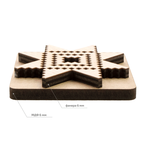 Штамп для забойки №4 серия Геометрия 6,5х6,5см ROSA TALENT