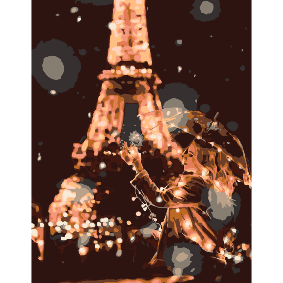 Картина по номерам „Вечерний Париж“ 35×45см ROSA START