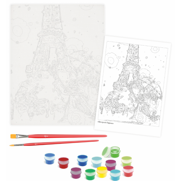 Картина по номерам „Вечерний Париж“ 35×45см ROSA START