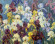Painting Irises Flowers, artist Nikolay Chebotaru