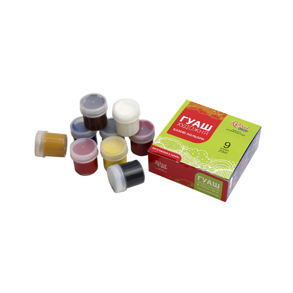 Набор гуашевых красок CLASSIC 9х20мл ROSA Studio Набор гуашевых красок CLASSIC 9х20мл ROSA Studio