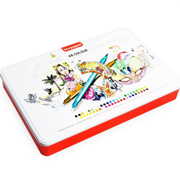 Набор линеров-кистей BRUSHPEN двухсторонние 48цв. Bruynzeel