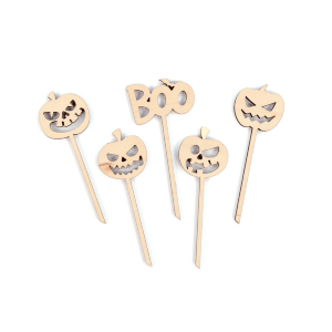 Набор топеров „Halloween“ 1, фанера, 8,5х3см, 5шт, ROSA TALENT