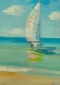 Painting Atlit Beach. View of the Sea, artist Nina Lytvyn
