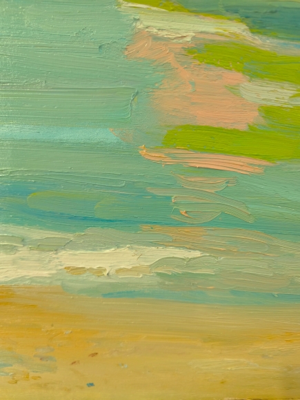 Painting Atlit Beach. View of the Sea, artist Nina Lytvyn