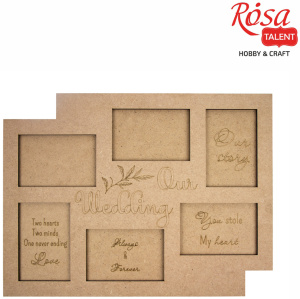 Заготовка рамки "Our wedding" МДФ 50х40см ROSA TALENT