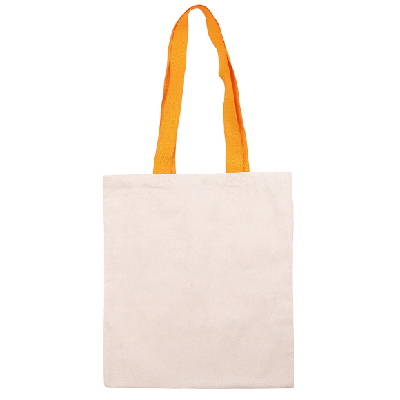 Сумка из хлопка 38х42см оранжево-желтая ручка 70см небеленый хлопок 220 г/м2 ROSA Talent
