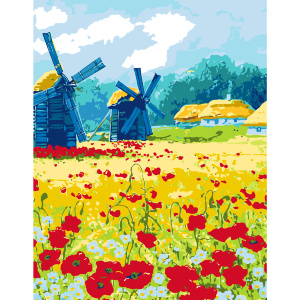 Картина по номерам "Родная деревня" 35×45см ROSA START