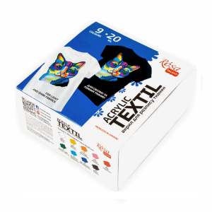 Набор красок для росписи тканей CAT 9×20мл ROSA Talent