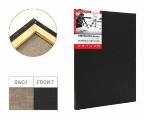 Подрамник 50×60 см модуль №1 мелкое зерно Черный грунт лен ROSA