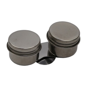 Олейница двойная металлическая с крышкой (d:4х9см) DK ART