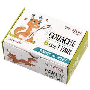 Набор гуашевых красок Cats 6×20мл ROSA Kids