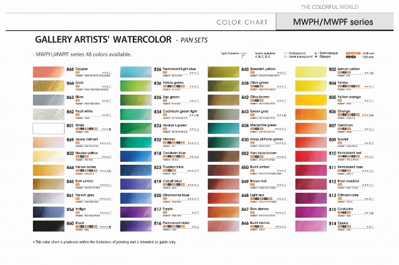 Набор акварели GALLERY 48цв MUNGYO Набор акварели GALLERY 48цв MUNGYO