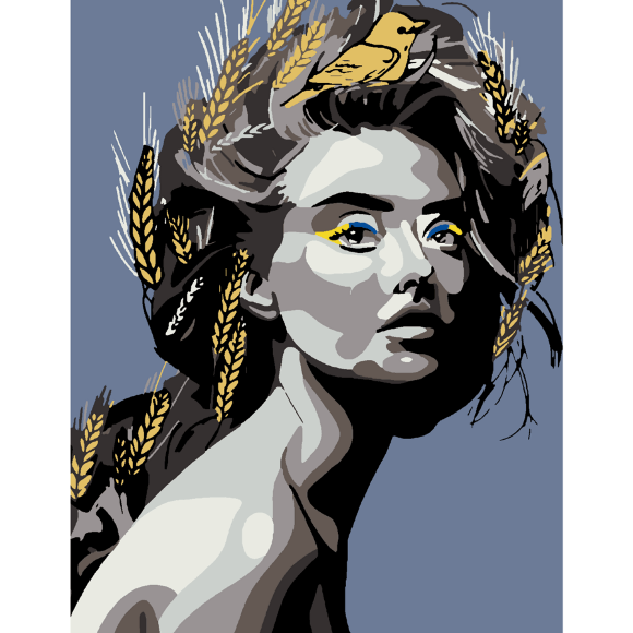 Картина по номерам "Золотые колосья" 35×45см ROSA START