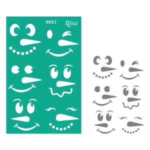 Трафарет многоразовый самоклеящийся №3057 Элементы и надписи 13х20см серия Новый год ROSA TALENT