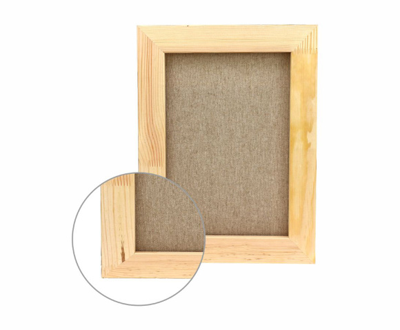 Подрамник 20×20 см модуль №00 среднее зерно акрил итальянский хлопок Unico Light